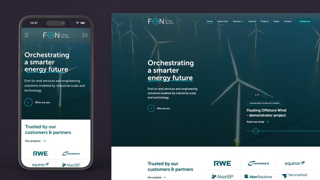 Fon energy website design responsive